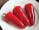 Sweet red "Italian fryer" type. Medium size peppers
